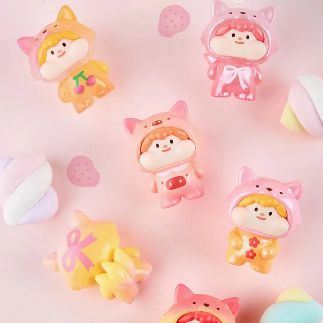 棉花糖小狐仙二代 可爱精致萌粒潮玩公仔可做钥匙扣