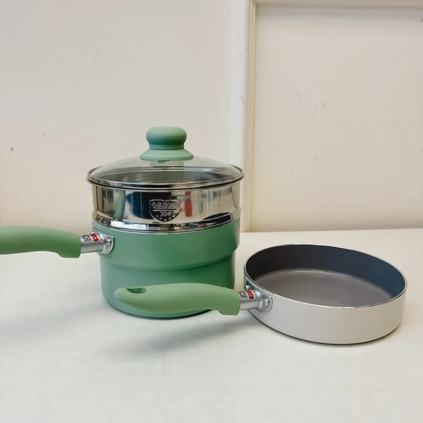 55541 红家，抹茶绿色套组锅陶瓷涂层，直径：18cm，露营家用