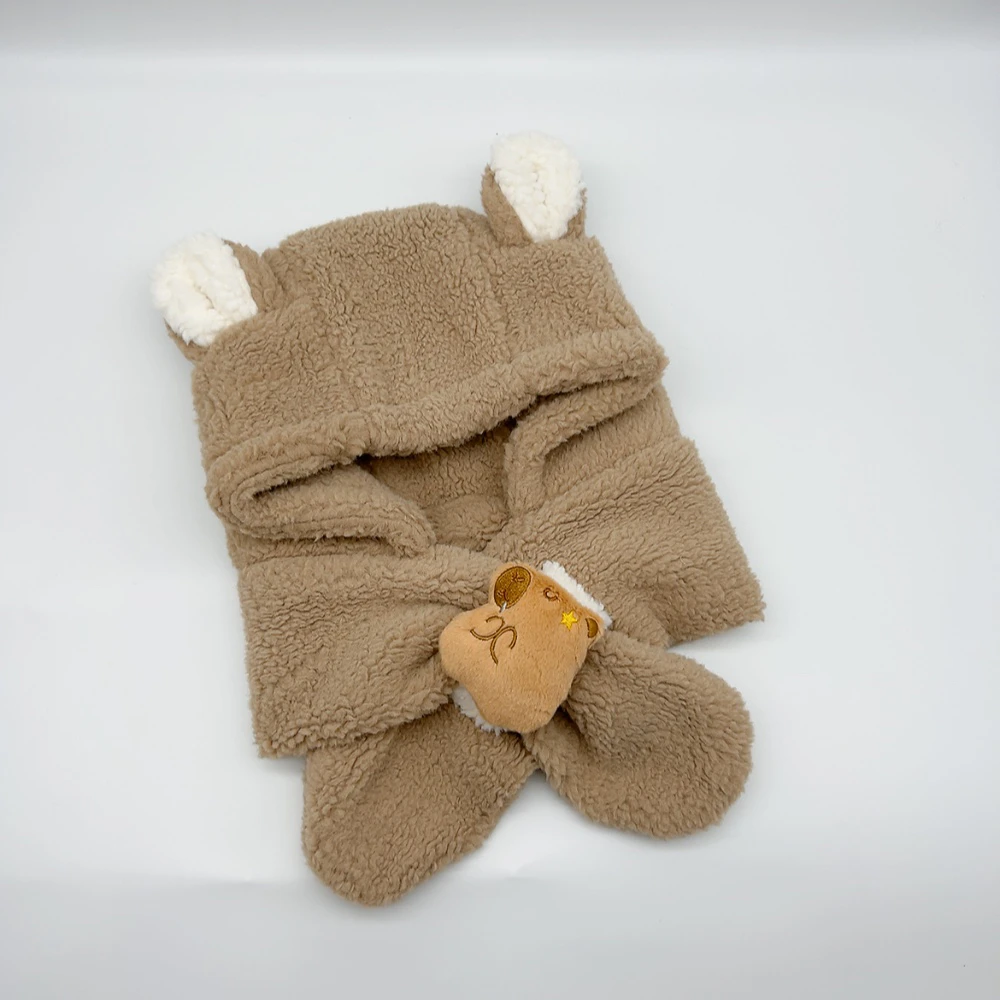 02154 卡皮巴拉毛毛帽-咖色 帽围50cm左右