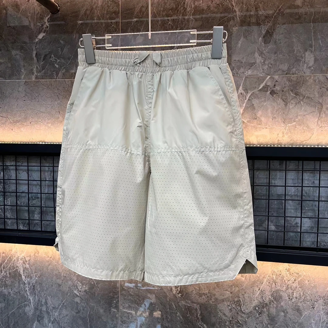 夏季男士新款透气网眼休闲百搭短裤时尚百搭简约纯色薄款五分裤