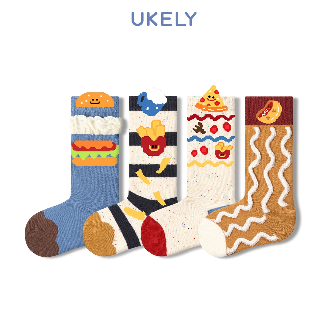 儿童袜子秋冬款个性可爱女孩宝宝潮袜春秋棉袜新款防臭男童中筒袜