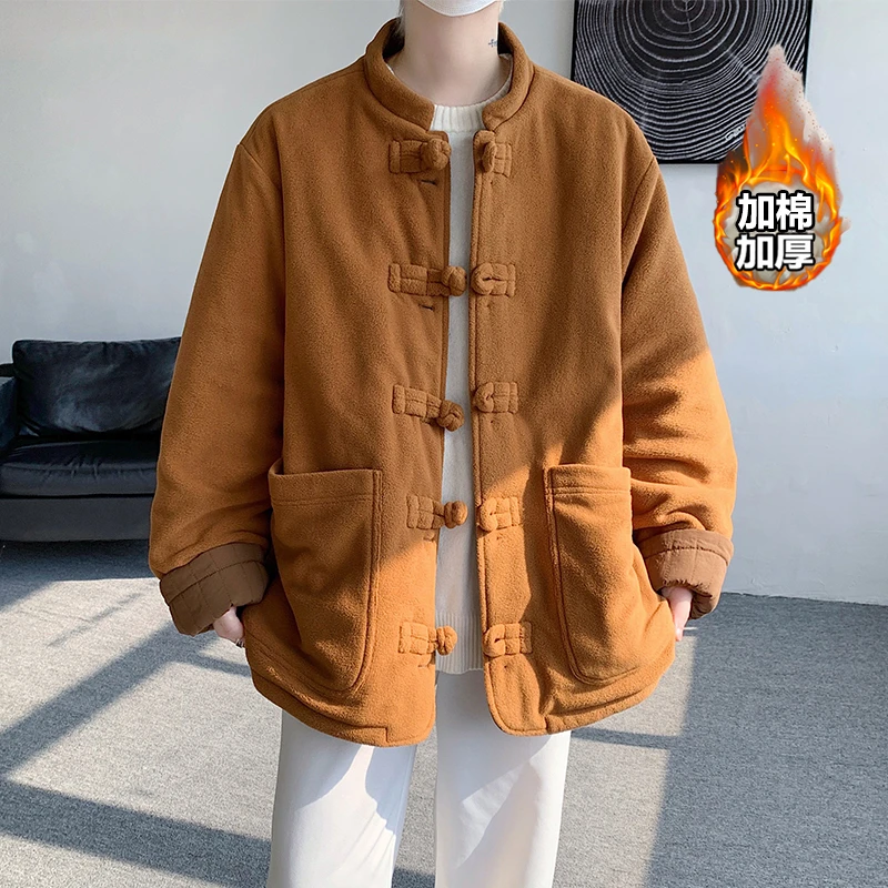 两面穿外套男秋冬季新中式加棉加厚保暖棉衣中国风立领唐装棉袄子