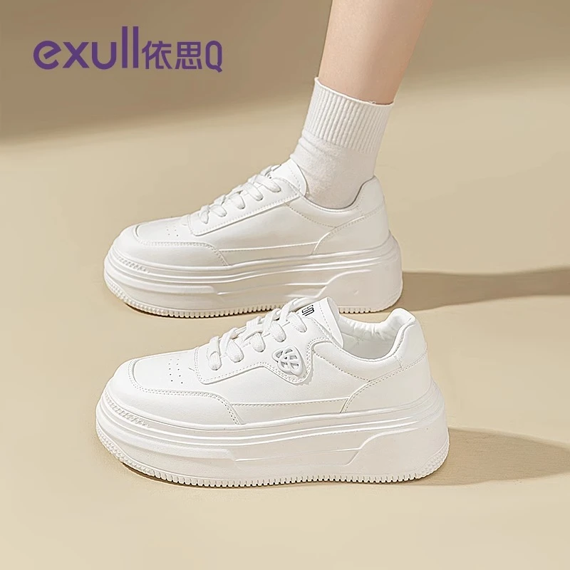 依思Q女鞋官方旗舰店厚底小白鞋女2025新款增高百搭休闲运动板鞋