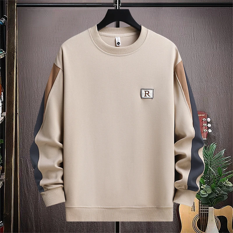 男士卫衣春秋季2025新款潮牌拼接长袖T恤男青少年内搭上衣打底衫