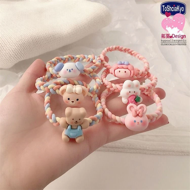 可爱头绳手链皮筋发绳高弹力小皮筋发圈不勒手勒手情侣大号小皮套