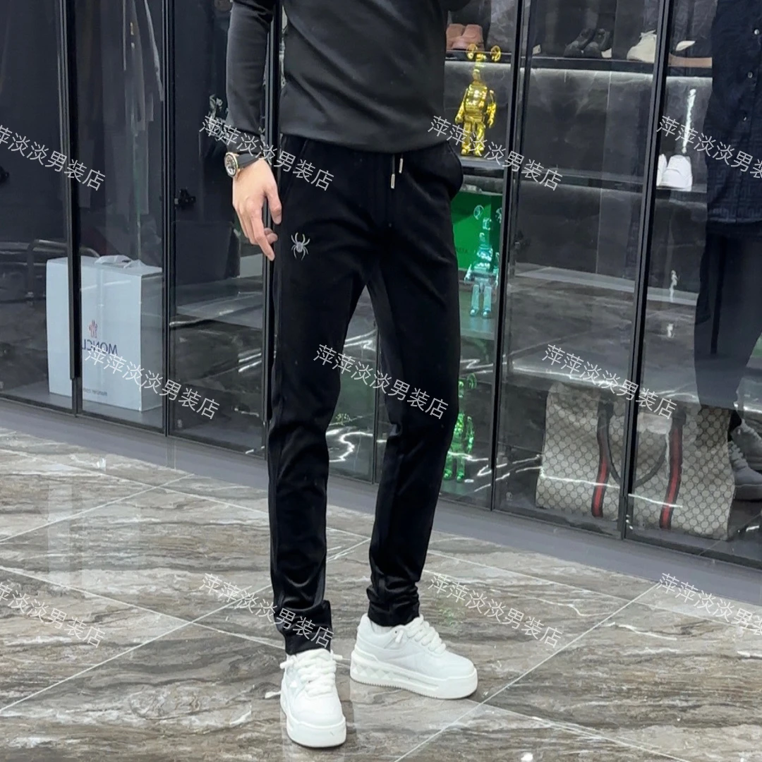 2024春夏新款男士高品质丝绒休闲裤9998