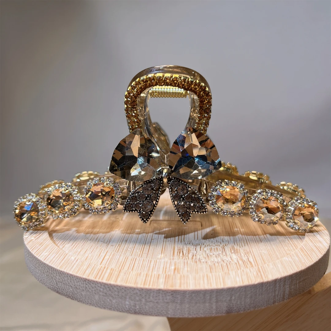 约11公分新款方糖蝴蝶结抓夹时尚韩版简约轻奢优雅百搭气质发饰