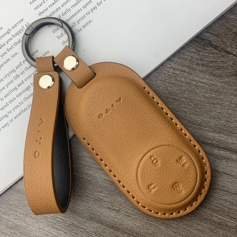 专用于AITO问界M9钥匙套全包山羊皮ultra版壳华为Max版扣M7增程M5