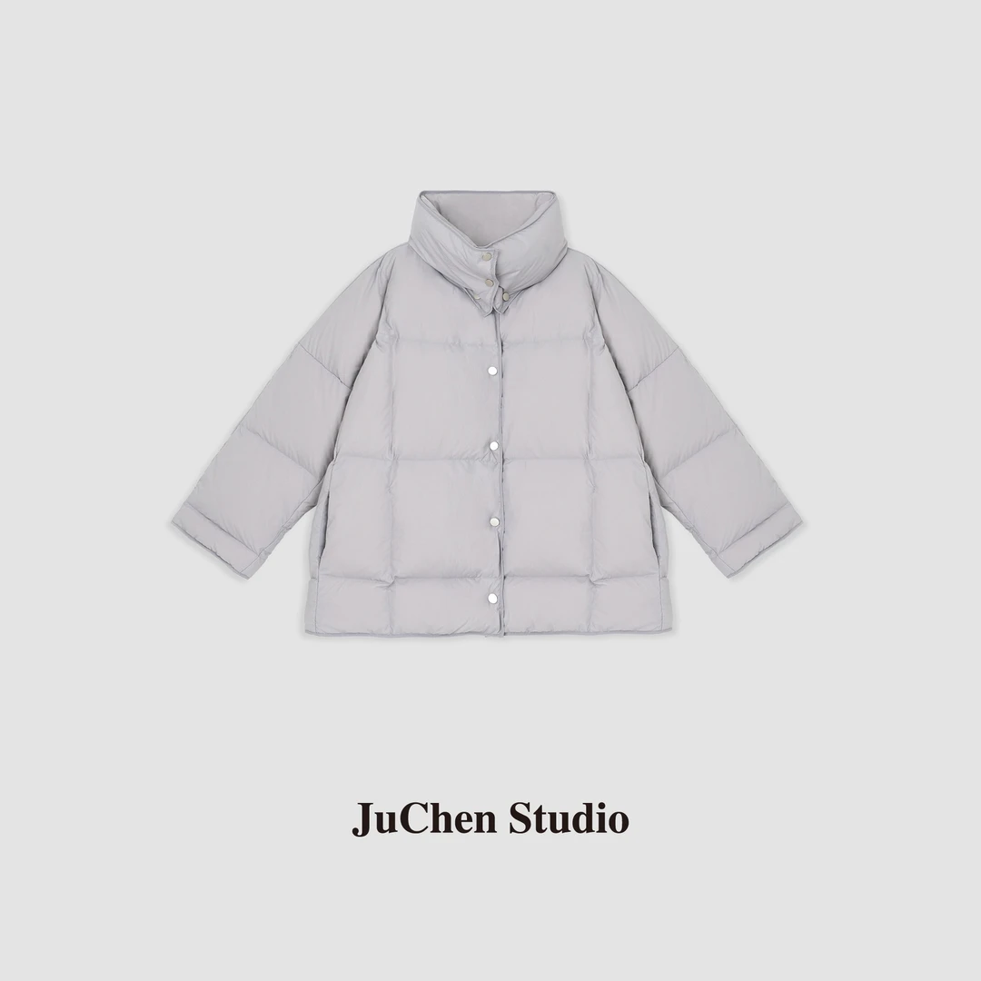 “芋泥波波紫”暖意绵绵高蓬0压感可拆领90白鹅绒服JY2402053-999