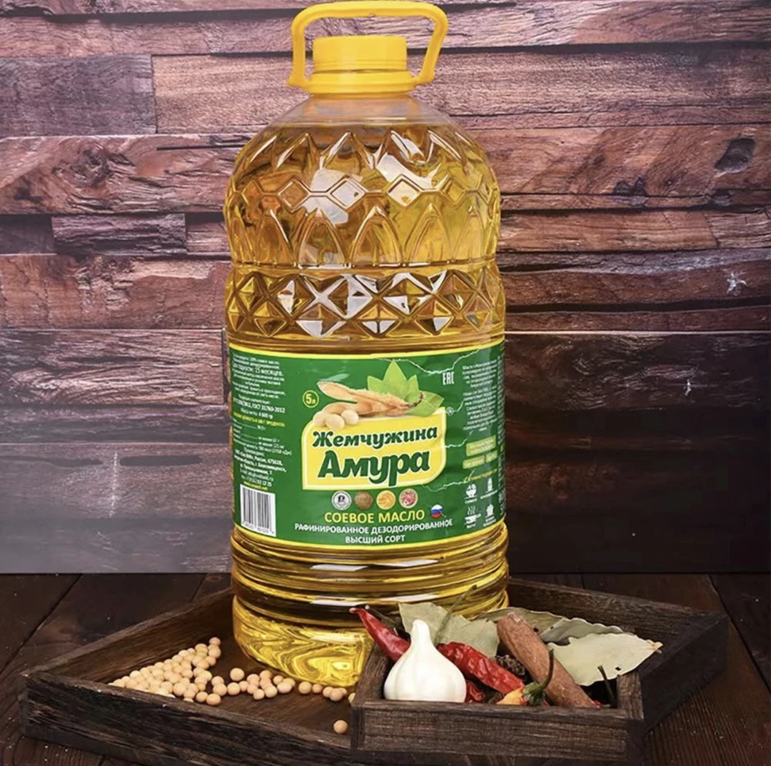 俄罗斯原装进口阿穆尔珍珠大豆油5L大桶精炼家用油