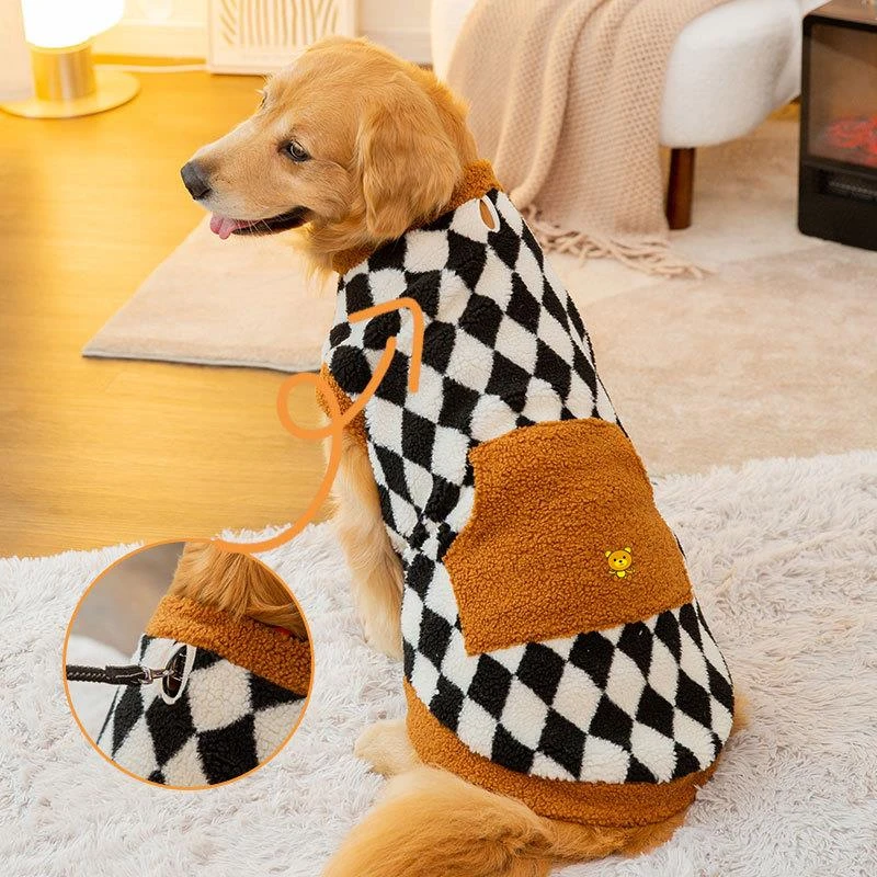 大狗狗衣服秋冬季中大型犬宠物拉布拉多萨摩边牧金毛柴犬冬装棉衣
