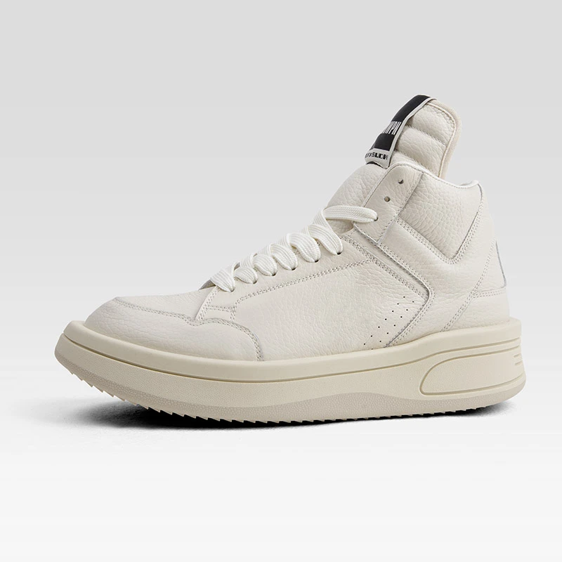 意卡伦萨男士运动百搭高帮白色休闲鞋C5738H01