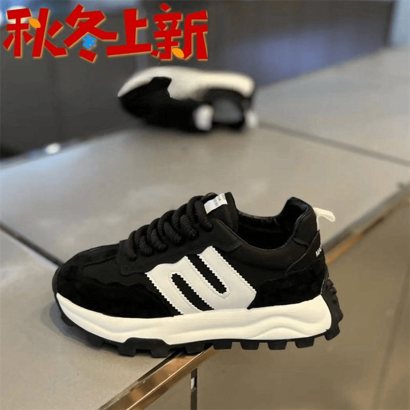美拉德新款男鞋秋季厚底阿甘鞋抖音快手潮款百搭休闲耐脏老爹鞋男