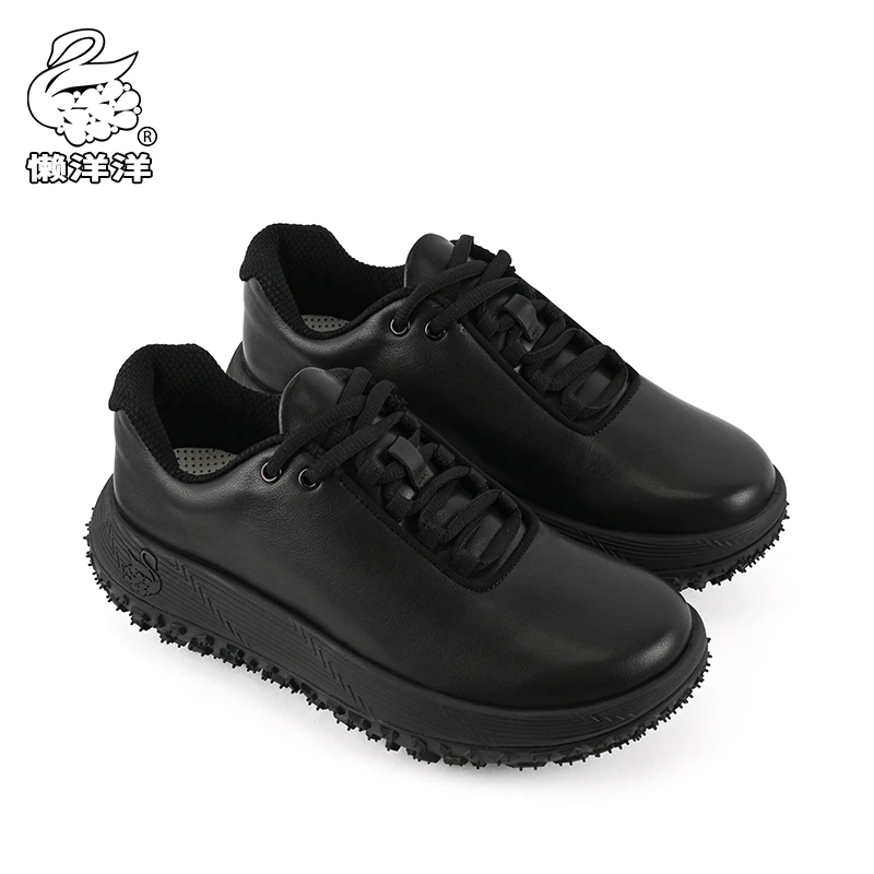 懒洋洋户外运动休闲女鞋真皮软底厚底憨憨鞋四季鞋软轻风1601A