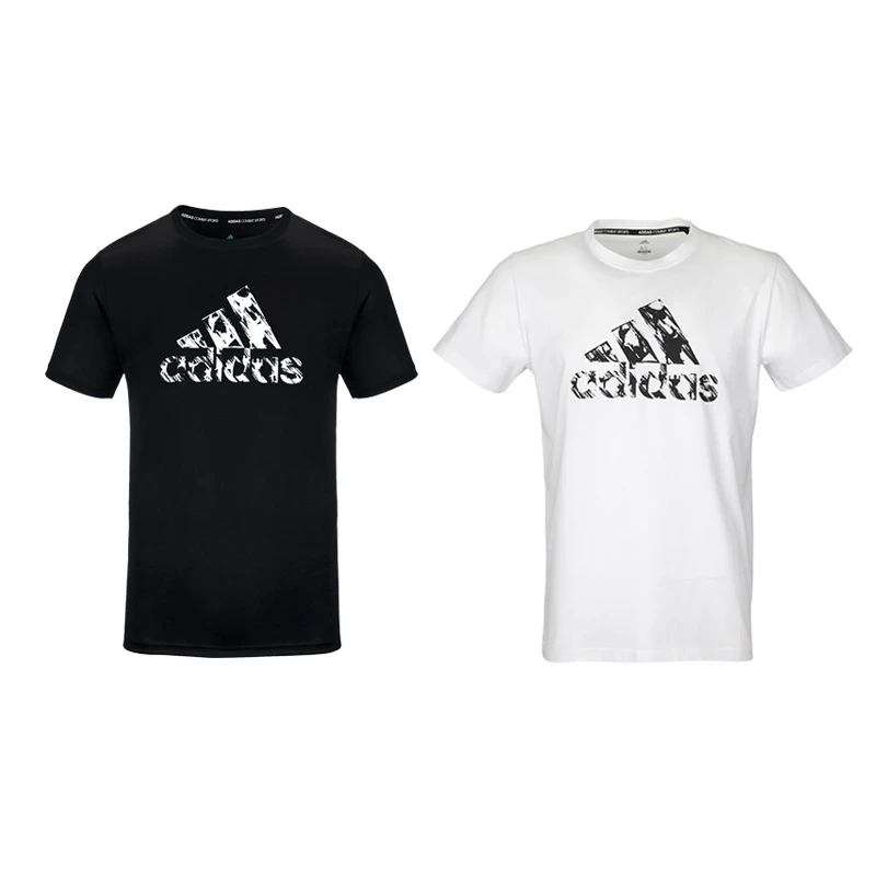 【阿迪正品】Adidas男子棉t休闲T恤圆领棉短袖 ADITSG2SMU-BW-1