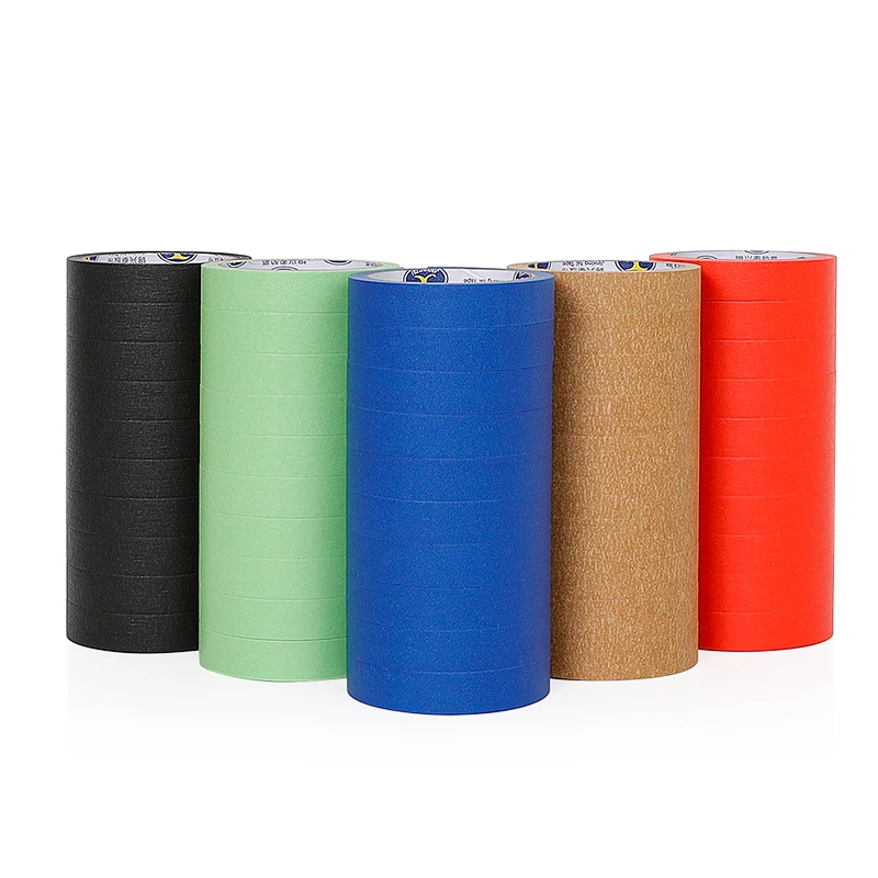 黑色美纹纸胶带无痕无残胶彩色美缝纸美工手撕diy装饰美术生专用