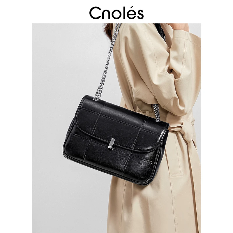 Cnoles蔻一包包上新女包小众单肩斜挎包链条通勤小方包