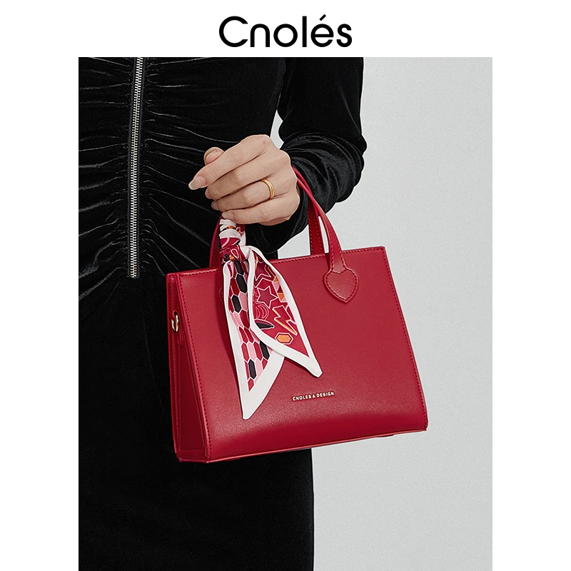 Cnoles蔻一包包女款爆款2024新款真皮质感婚包手提包斜挎包凯特