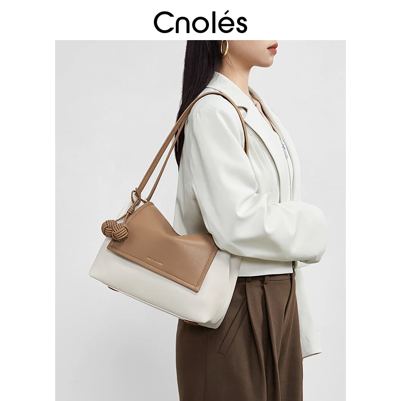 Cnoles蔻一包包女款爆款2024新款通勤腋下包单肩包大容量饺子包