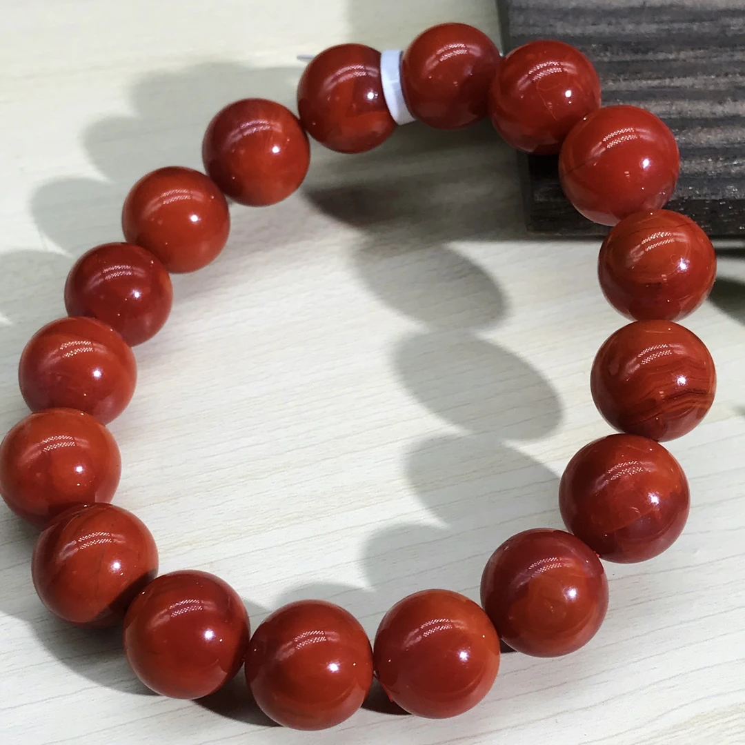 【鼎利源】南红四川瓦西精美时尚火焰纹手串12mm