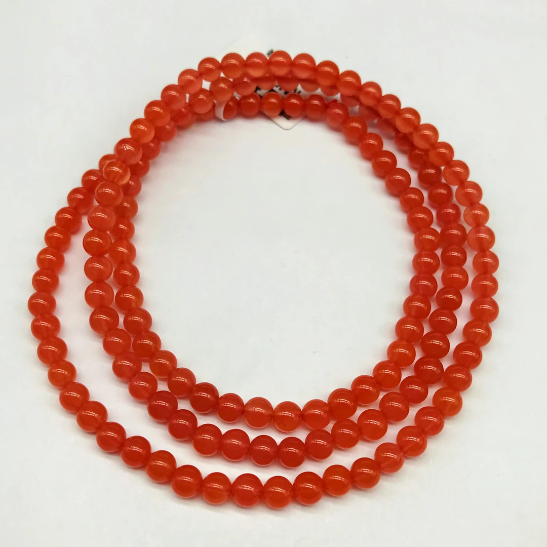 【领源】南红冰红时尚百搭多圈5mm【一条】