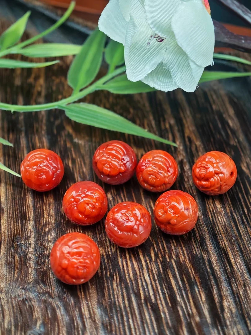 【领源】南红精工雕刻财富一生单珠配饰 （多样式发其一）（微瑕）