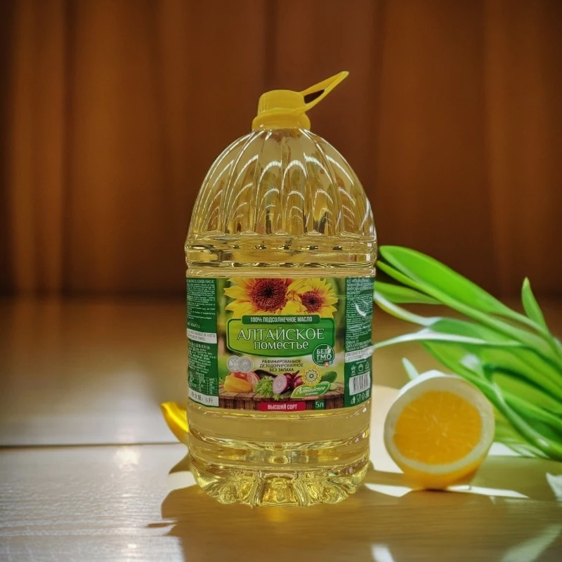 俄罗斯原装原瓶阿尔泰庄园*压榨葵花籽油5L*1桶