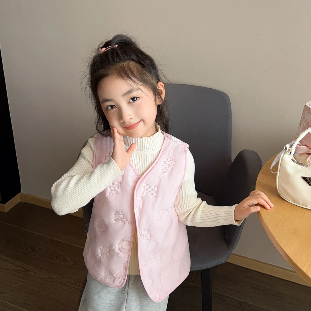 「平替好物」男女童秋冬新款加绒夹棉保暖背心内外穿坎肩儿童马甲