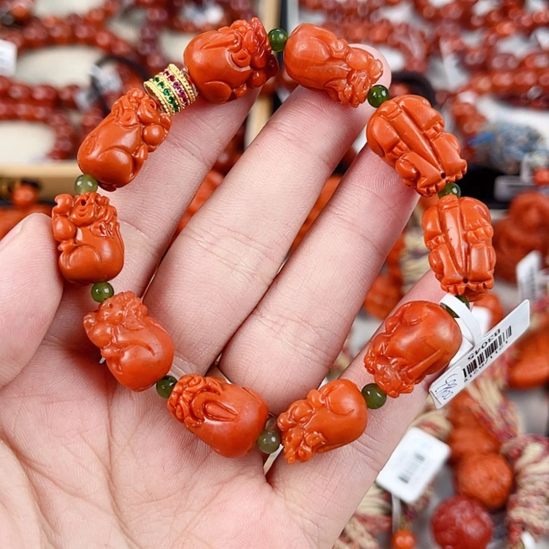 【闪购商品】南红玛瑙BS手串未镶嵌傲**梅