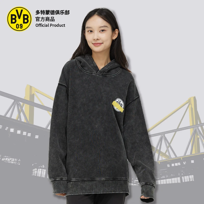【官方正版】多特蒙德足球俱乐部｜水洗连帽卫衣BVB潮流男女球迷宽松