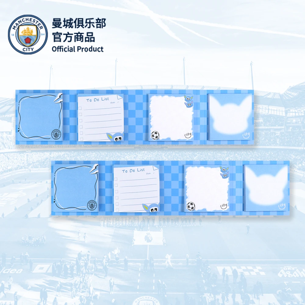 【官方正版】曼城俱乐部丨便利贴套装四折创意便签加厚球迷文具周边