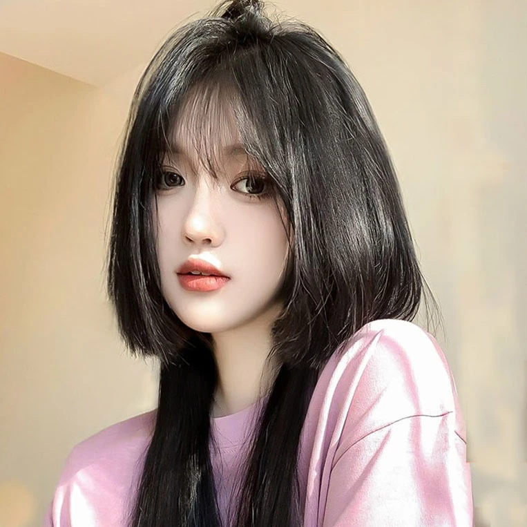 水母头假发女长发全头套式整顶自然仿真发全真人发短发公主切假发