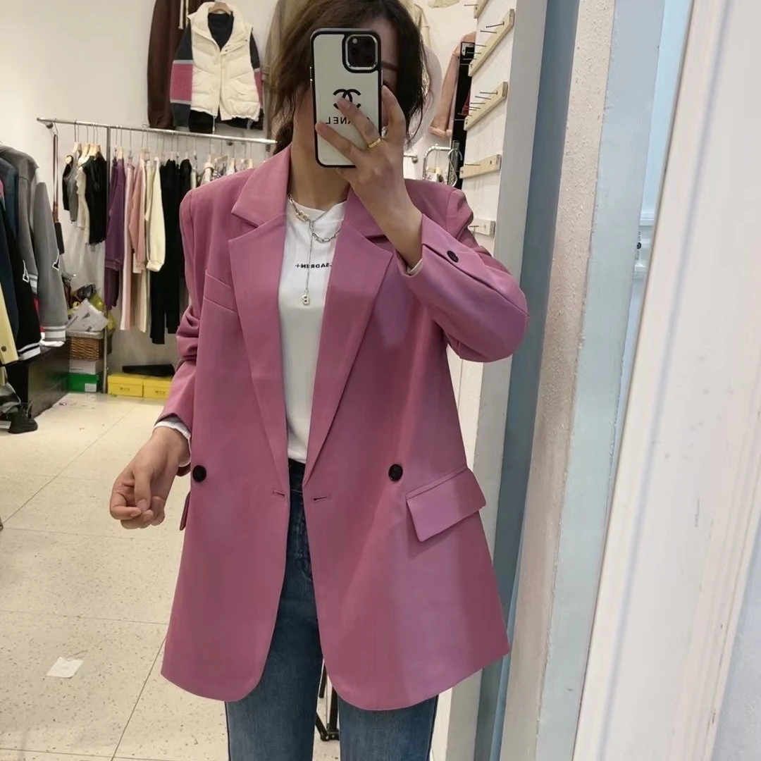 2023     燕子家春季新款洋气显瘦西装外套百搭纯色西服时尚休闲