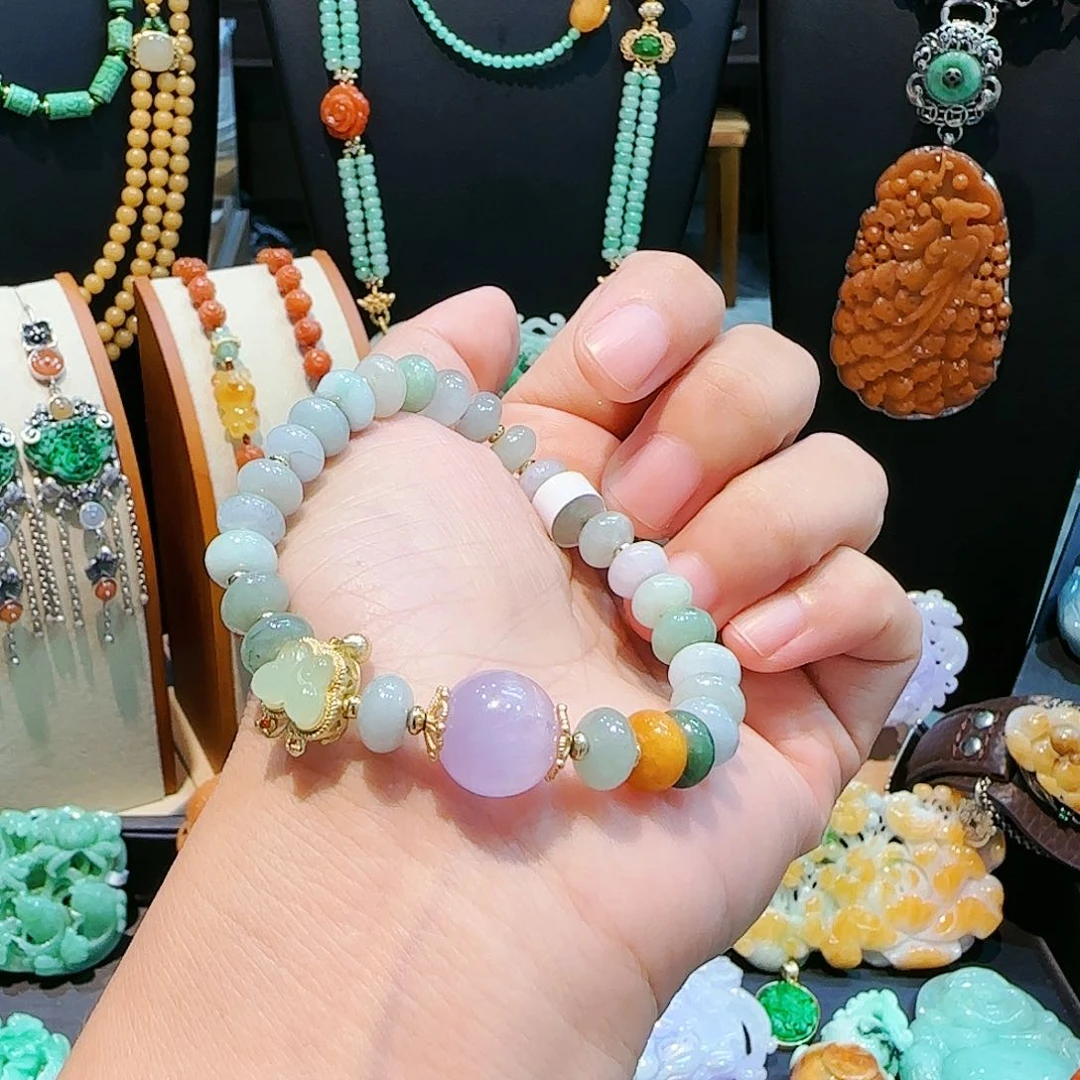 翡翠手链未镶嵌手串