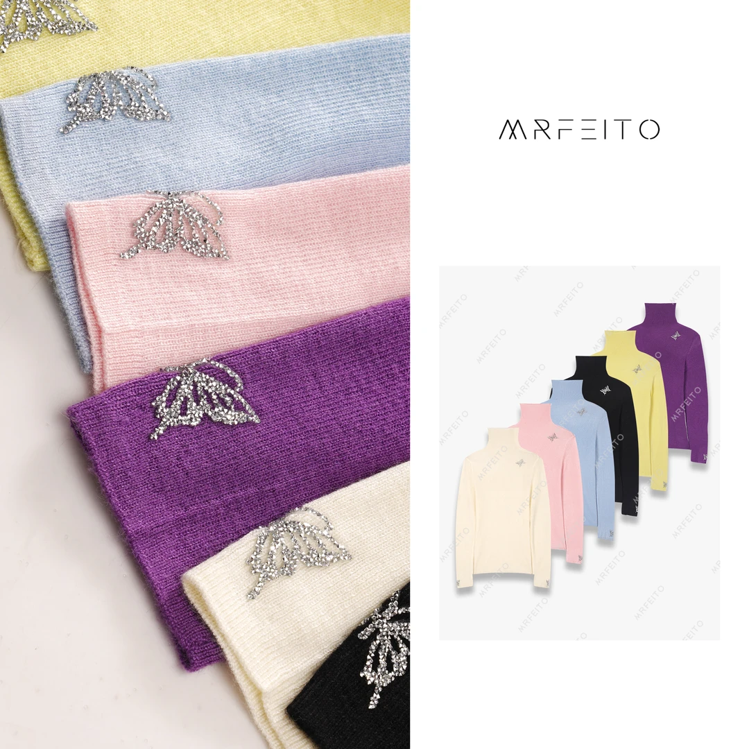 【动感蝴蝶】百搭显瘦蝴蝶高领休闲打底衫H917DD01D29336