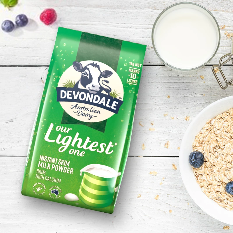 高钙脱脂奶粉1公斤袋装中老年适用