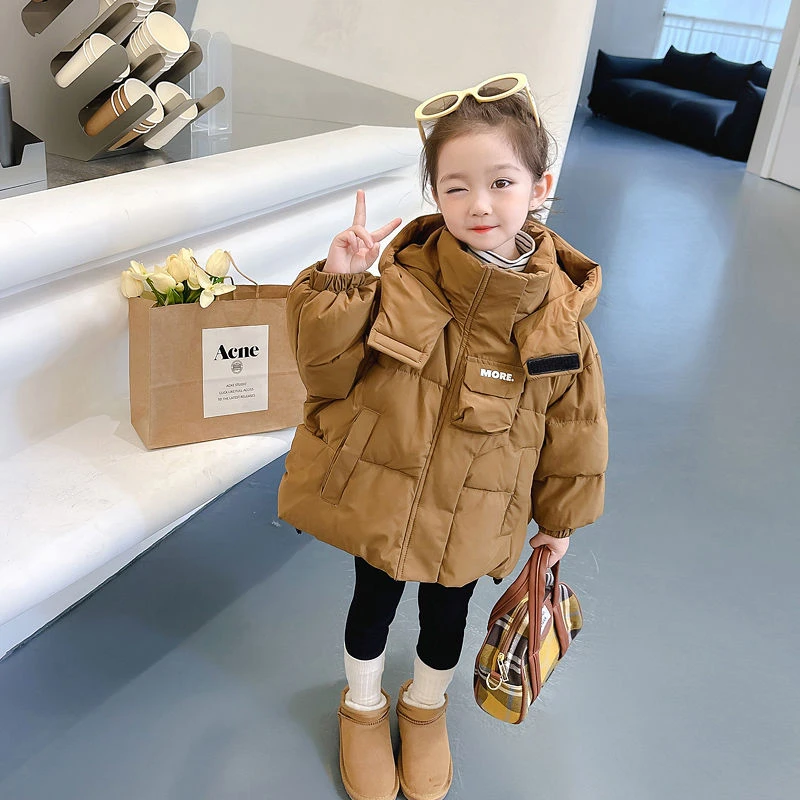 女童羽绒服冬装新款冬季女宝宝加厚白鸭绒外套保暖儿童上衣