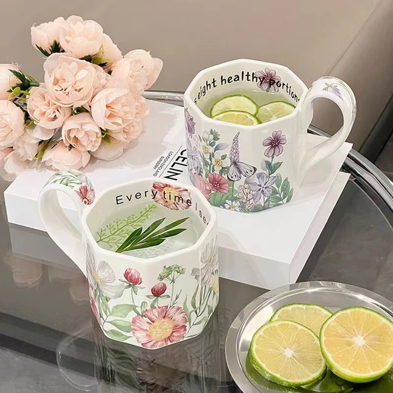 2024新款原创马克杯复古高颜值小众设计感精致手绘生日礼物伴手礼