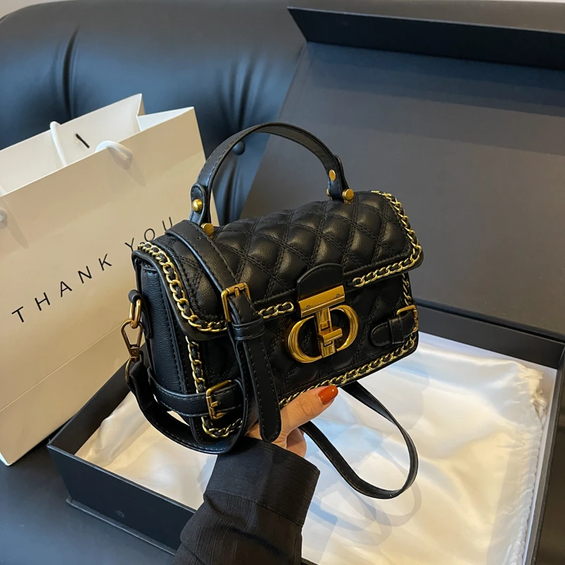 包包女款爆款2025新款潮时尚百搭手提单肩小方包网红小香风斜挎包