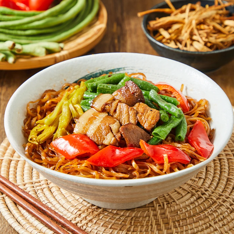 思念三蒸猪肉豆角焖面蒸面条家常河南焖面便当400g营养筋道香辣