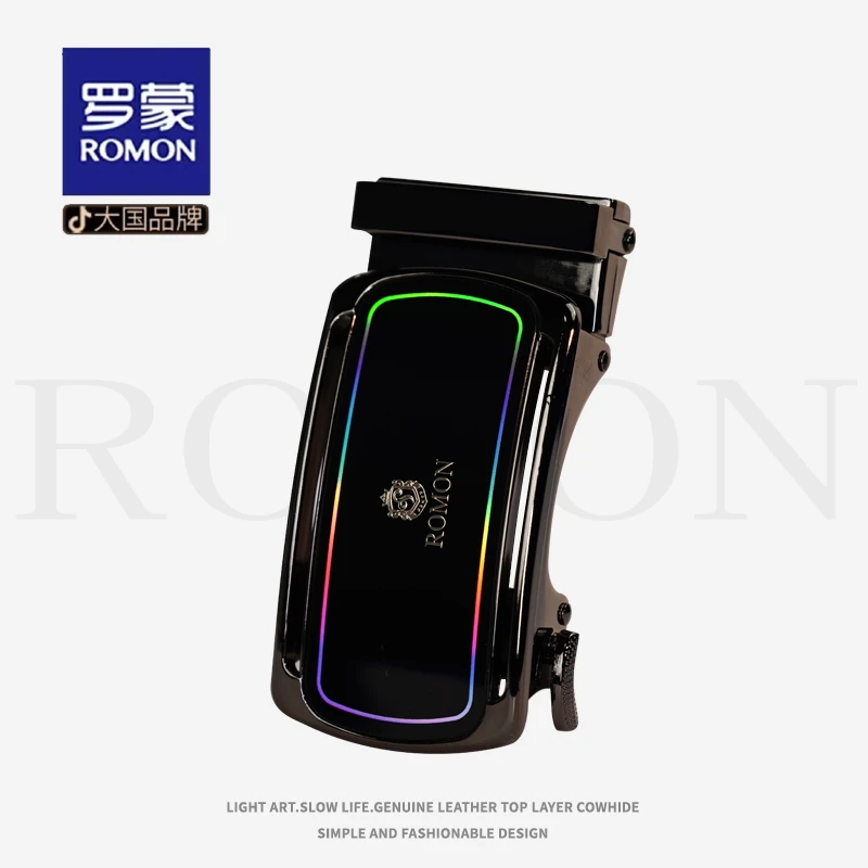 Romon/罗蒙800°电镀钛合金扣头男士高档时尚休闲百搭商务男款