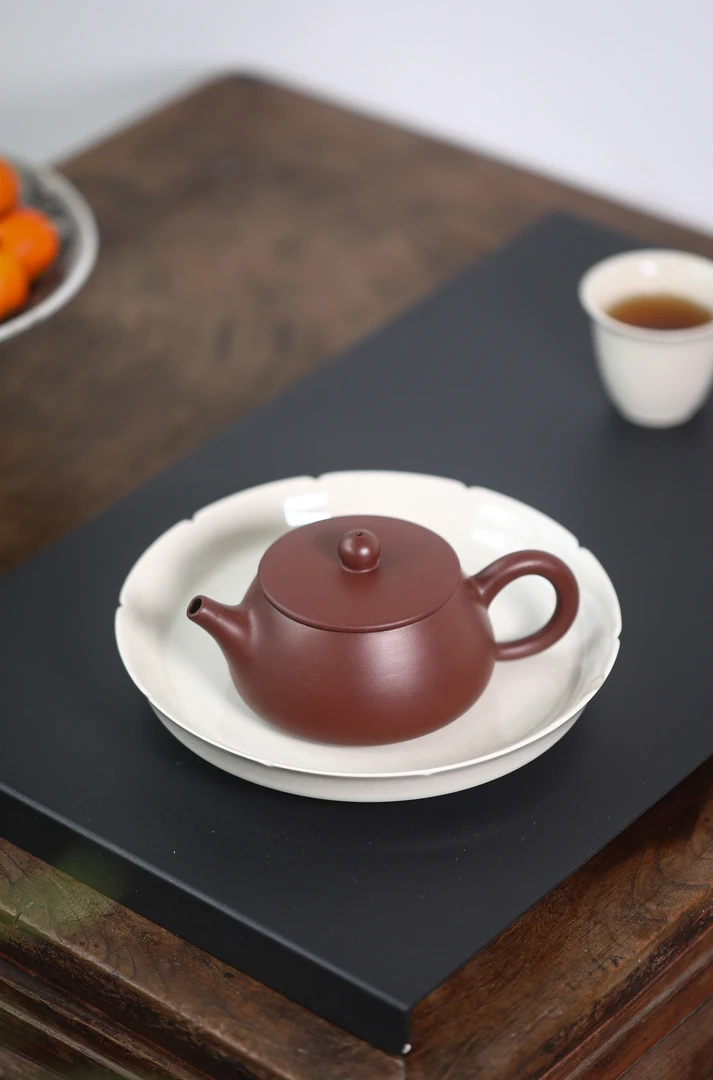 平盖石瓢 宜兴紫砂壶原矿紫朱泥匠心手制茶壶泡茶神器送礼家用180