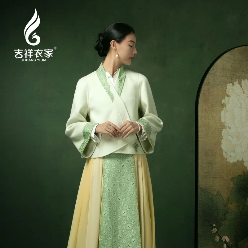 吉祥衣家【花清月未清】新中式国风秋款女装外套绿色日常934246151