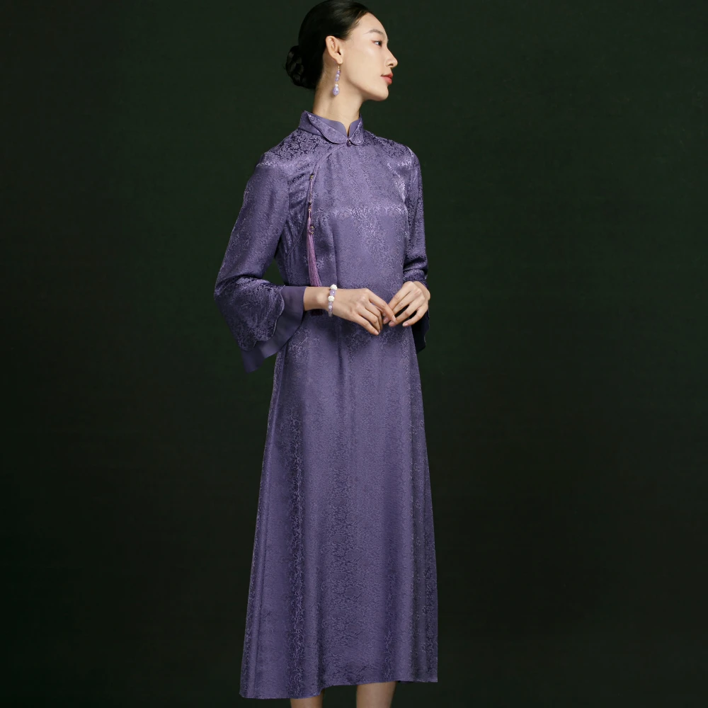 JIXIANGYIJIA/吉祥衣家曲意风华 连衣裙新中式国风女装 922234230