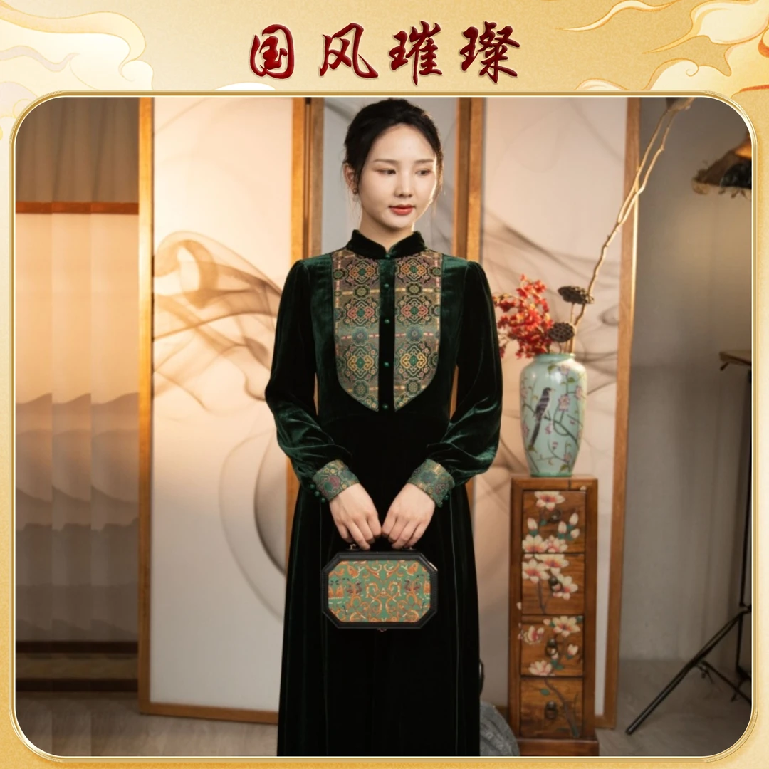 JIXIANGYIJIA/吉祥衣家相忆采芙 连衣裙新中式国风女装 943138284
