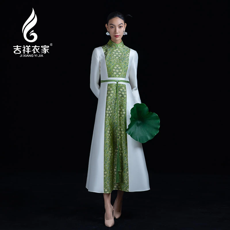 JIXIANGYIJIA/吉祥衣家一叶一菩提 连衣裙新中式女装 933236182