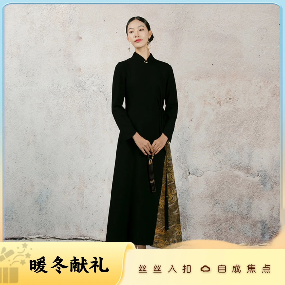 JIXIANGYIJIA/吉祥衣家DY玄云 连衣裙新中式国风女装 913233220