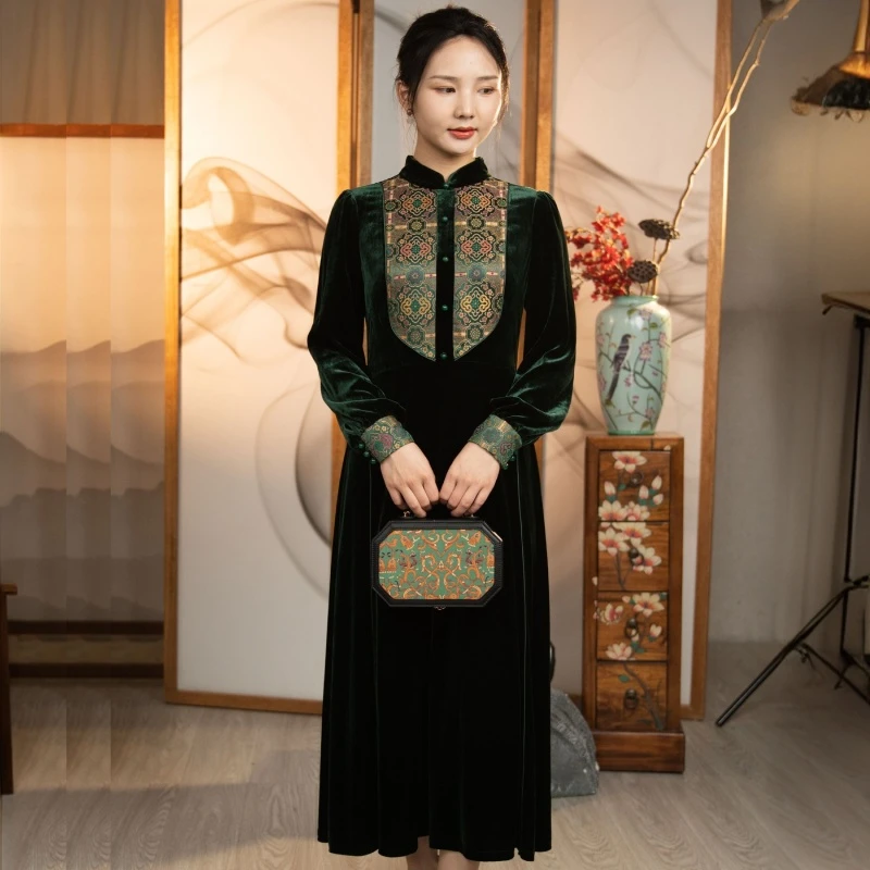 JIXIANGYIJIA/吉祥衣家相忆采芙 连衣裙新中式国风女装 943138284