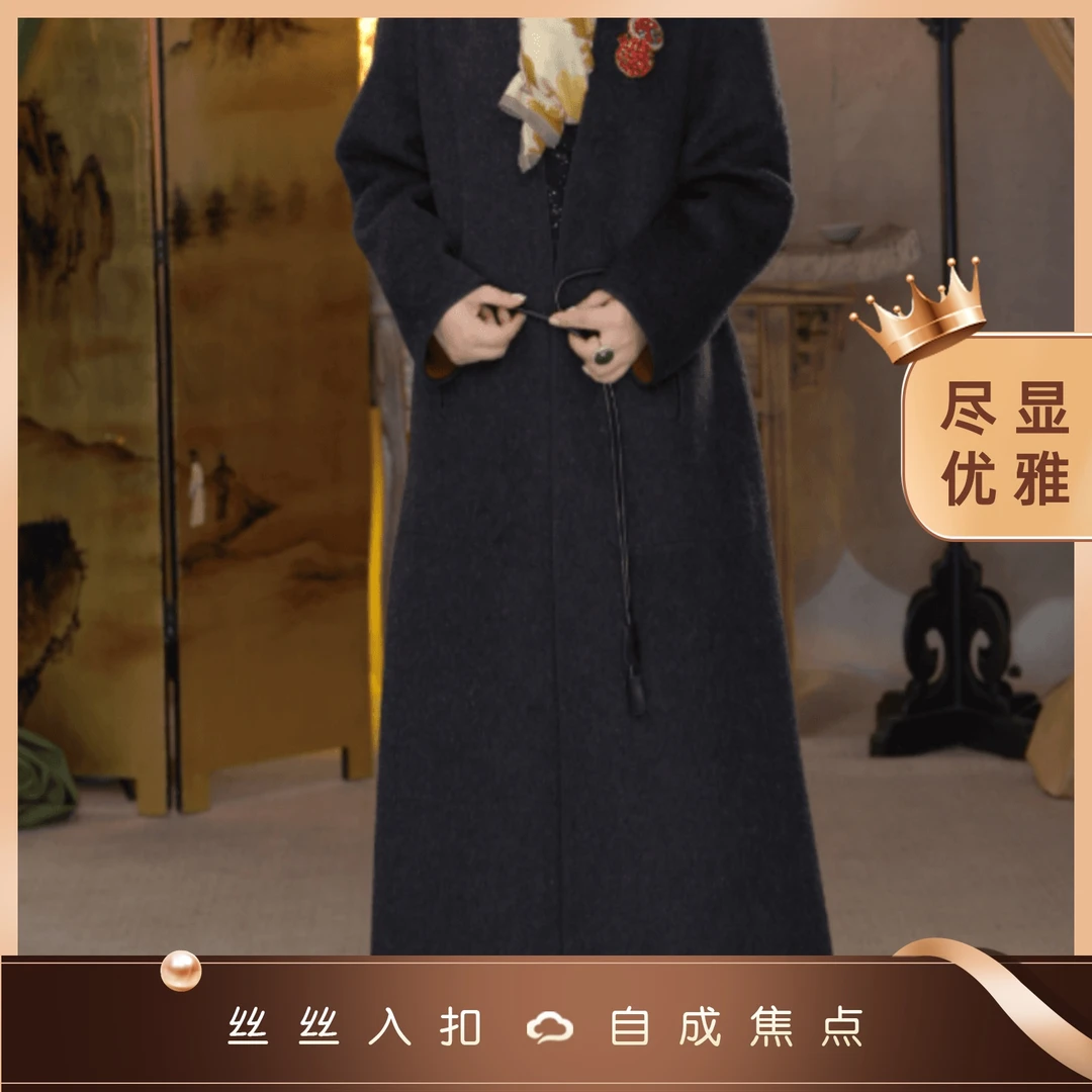 JIXIANGYIJIA/吉祥衣家山悦鸟鸣大衣秋冬新中式女装943188382