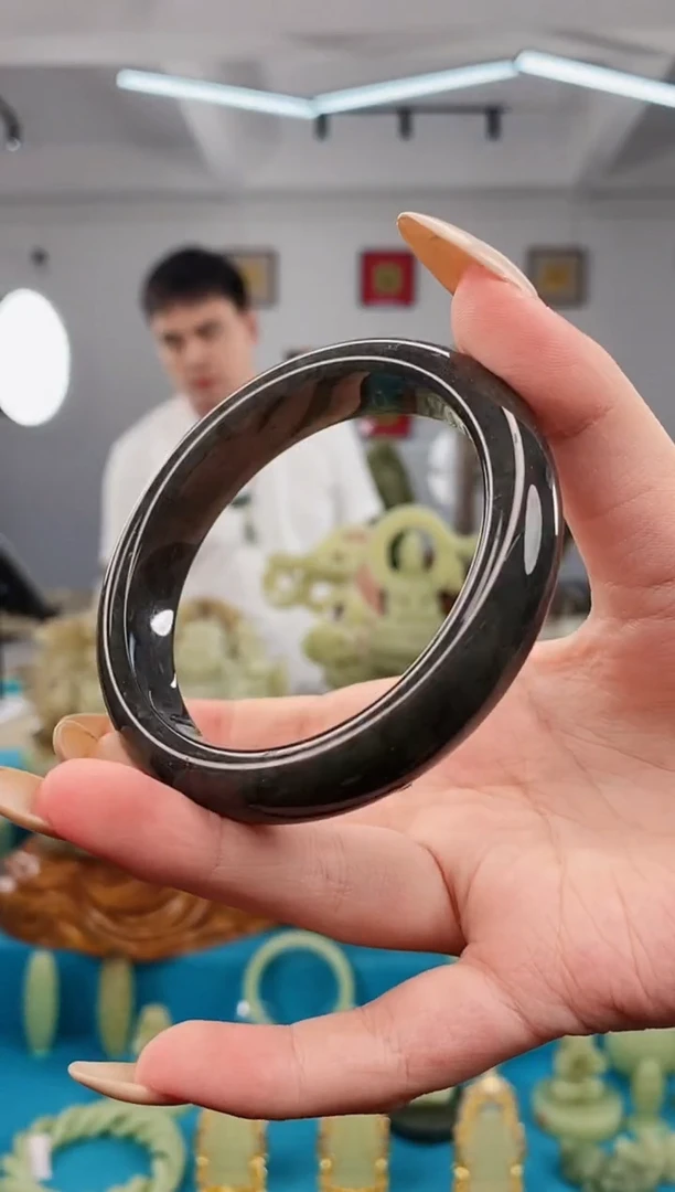 【闪购商品】和田玉挂件未镶嵌圈口59mm